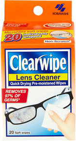 Clearwipe Lens Cleaner Wipes 20 Pack Clean Glasses Pre-moistened