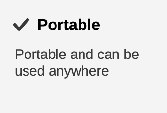 Portable and can be used anywhere